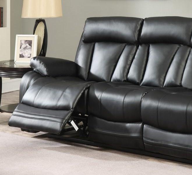 

    
Meridian 645 Avery Black Bonded Leather Reclining Sofa Contemporary
