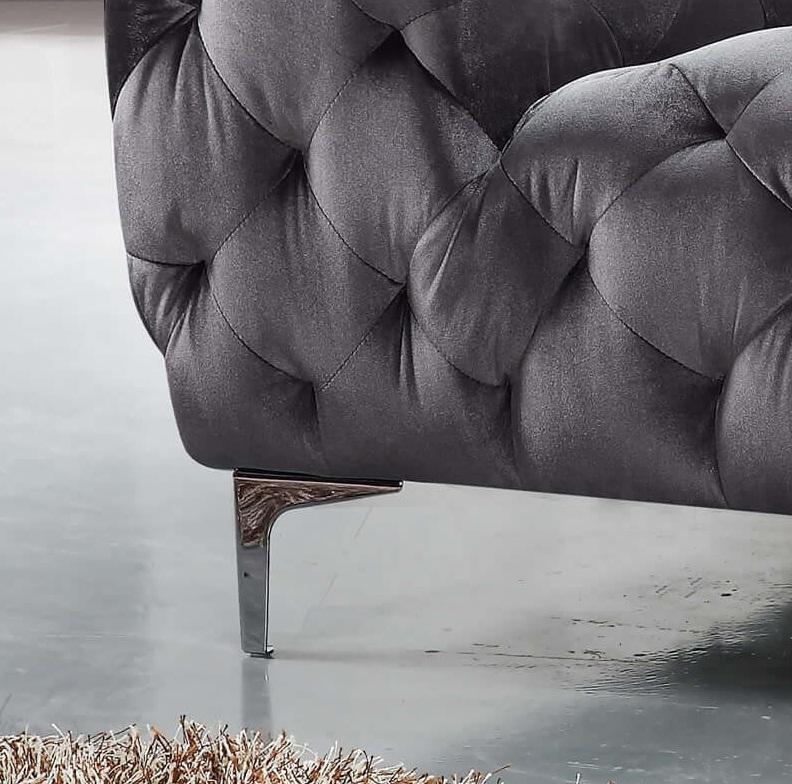 

                    
Buy Grey Velvet Tufted Sofa Set 3Pcs Mercer 646GRY-S Meridian Contemporary

