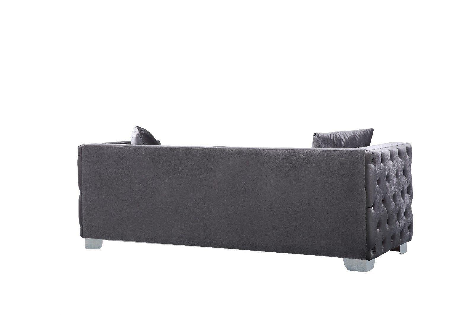 

        
Meridian Furniture 648 Reese Grey Sofa Loveseat Gray Velvet 635963991111
