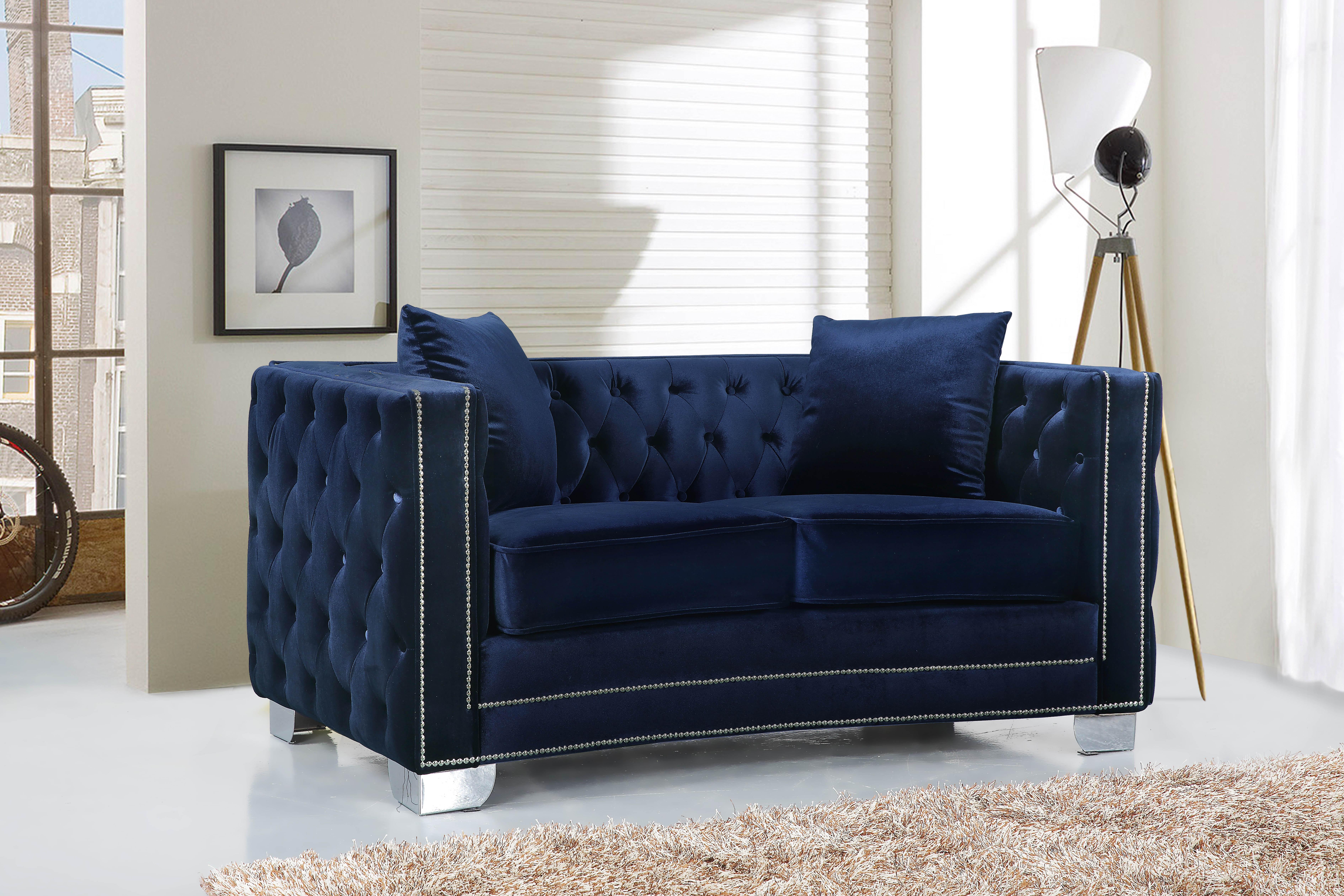 

    
Meridian Furniture 648 Reese Navy Sofa Loveseat Navy 648Navy-Set-2
