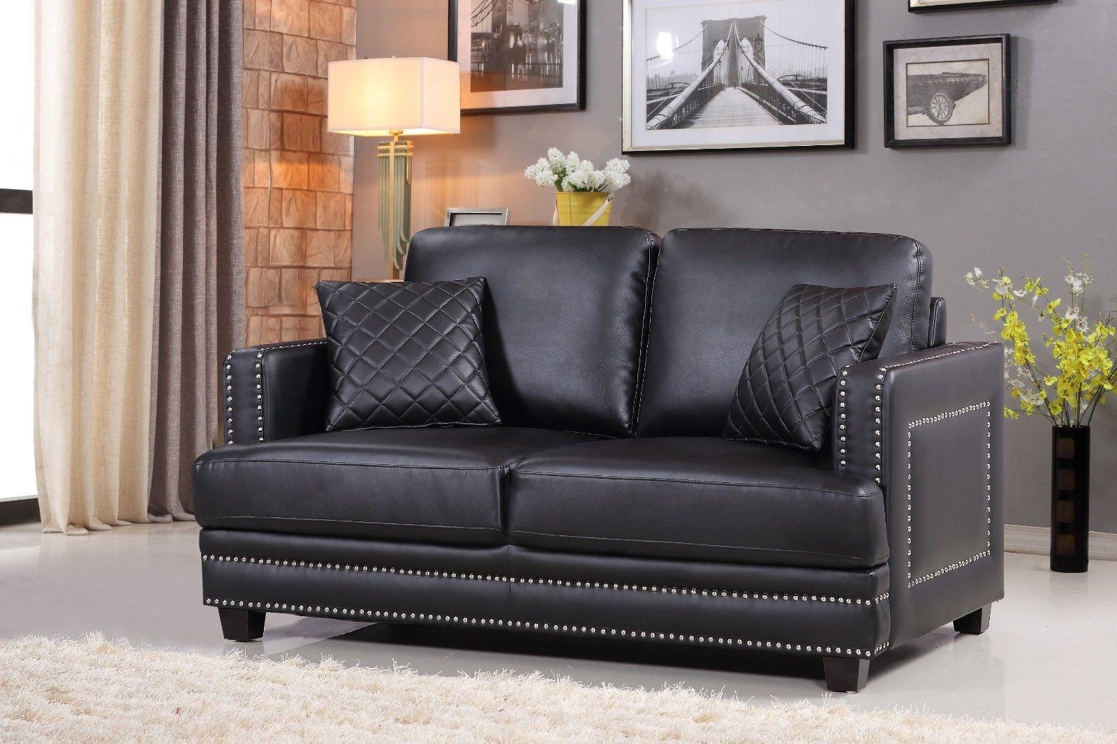 

        
Meridian Furniture 655 Ferrara Sofa Loveseat Black Bonded Leather 00635963989767
