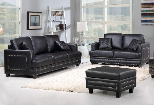 

    
Meridian Furniture 655 Ferrara Sofa & Loveseat Set 2Pcs in Black Bonded Leather
