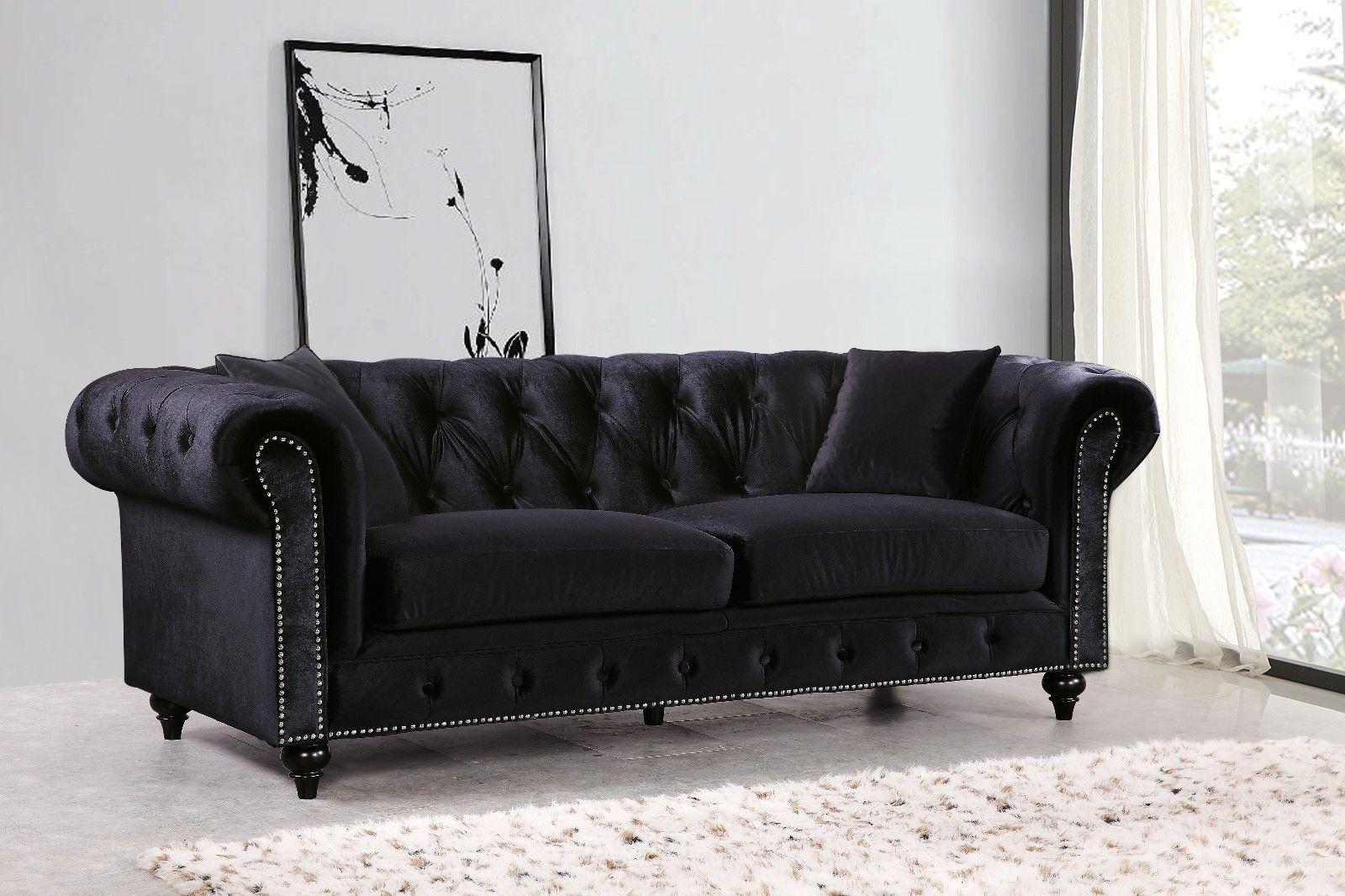 

                    
Meridian Furniture Chesterfield 662BL-S-Set-2 Sofa Set Black Velvet Purchase 
