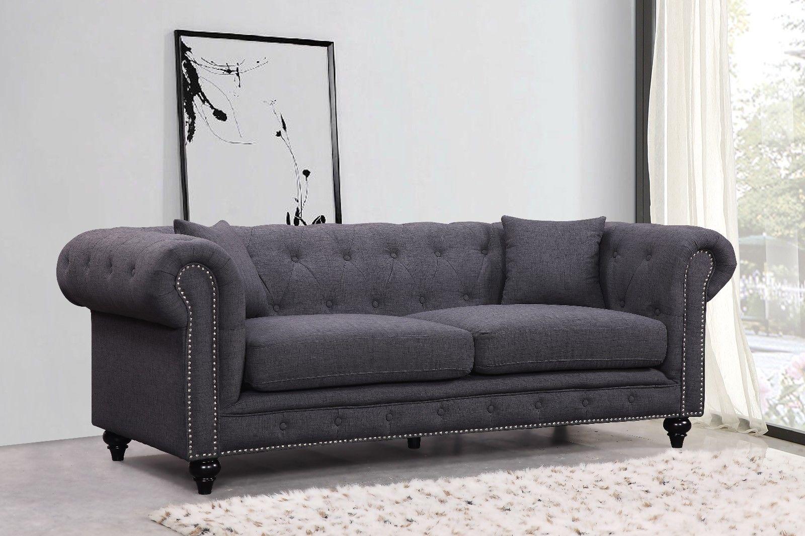 

    
Meridian Furniture Chesterfield Sofa Gray 662GRY-S
