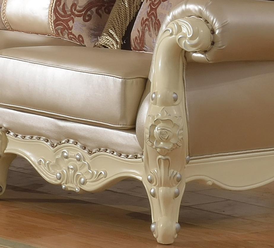 

    
674-Set -Sofa Set-3 Meridian 674 Madrid Living Room Set 3pcs in Pearl White Hand Carved Traditional
