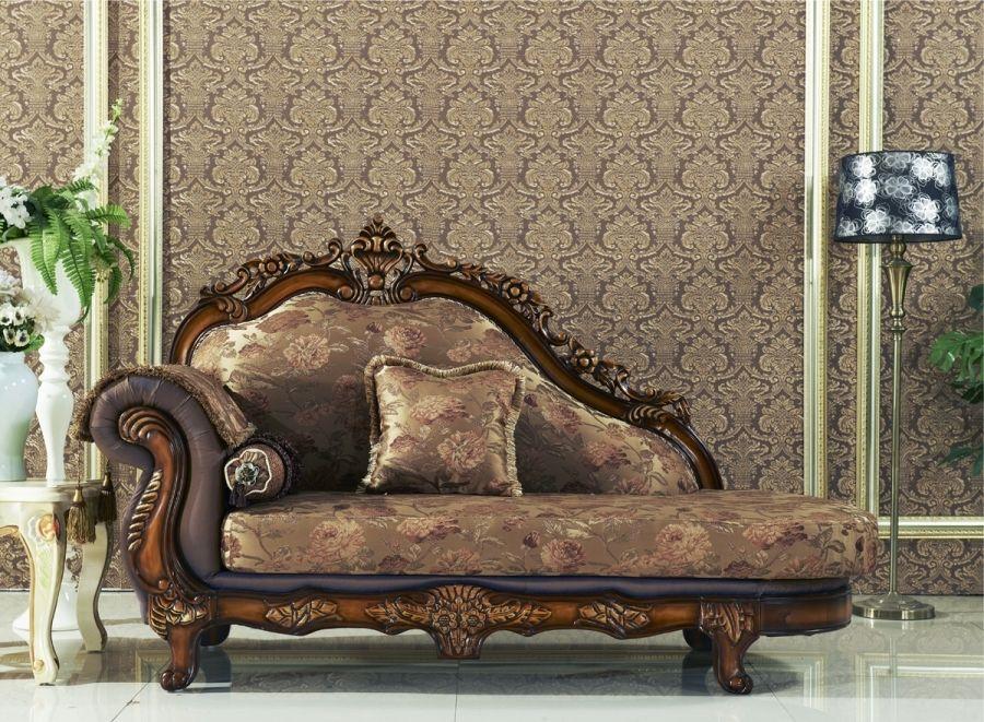 

    
Meridian 692 Seville Living Room Chaise Hand Carved Traditional Style
