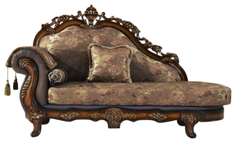 

    
Meridian 692 Seville Living Room Chaise Hand Carved Traditional Style
