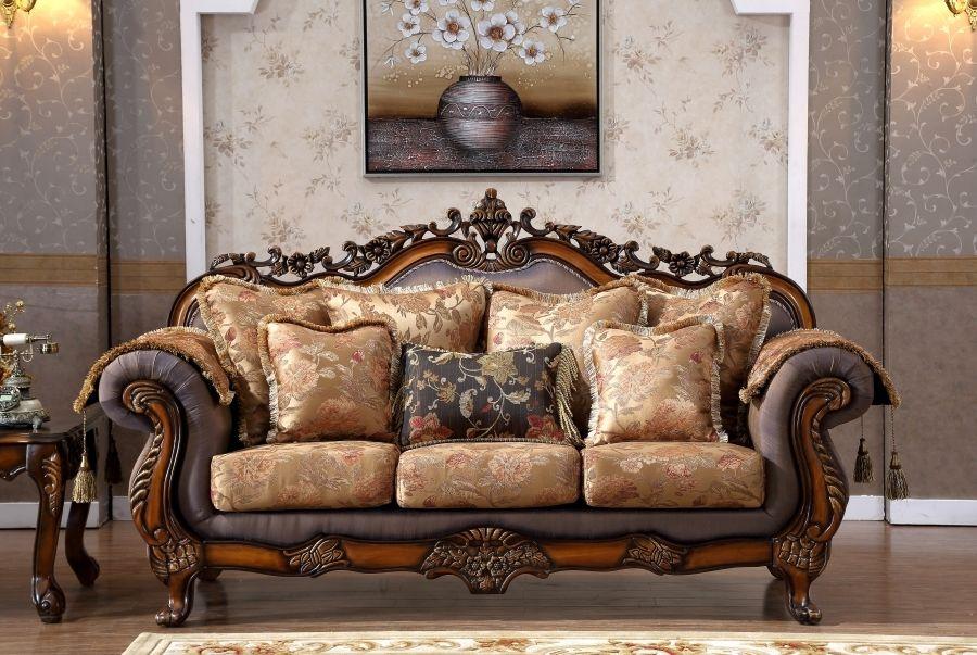 

    
Meridian 693 Seville Living Room Set 3pcs Hand Carved Traditional Style

