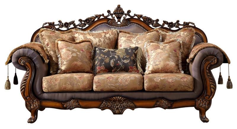 

    
Meridian 693 Seville Living Room Sofa Hand Carved Traditional Style
