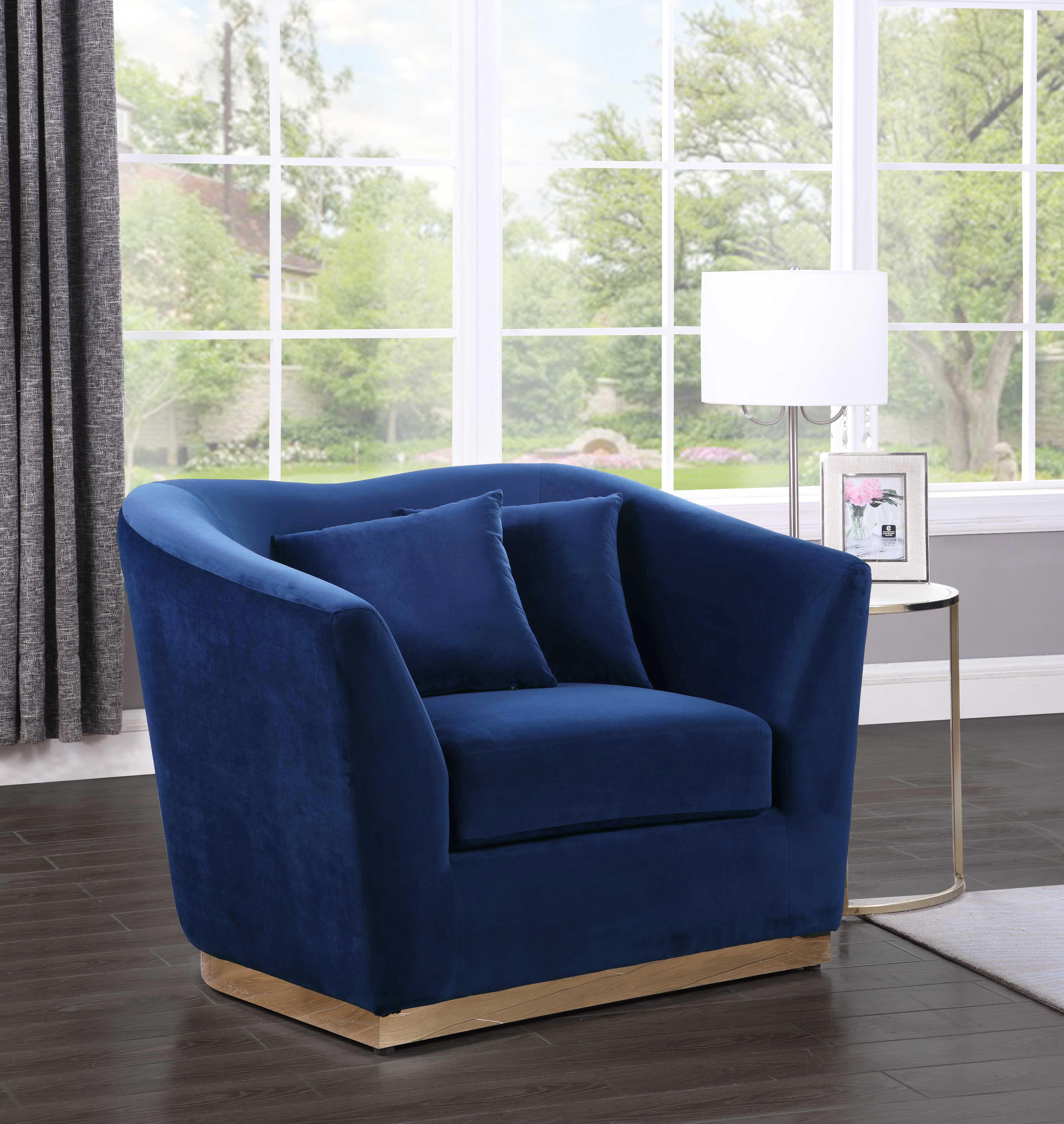

        
Meridian Furniture Arabella 617Navy-S-Set-3 Sofa Set Navy Soft Velvet 00647899950193
