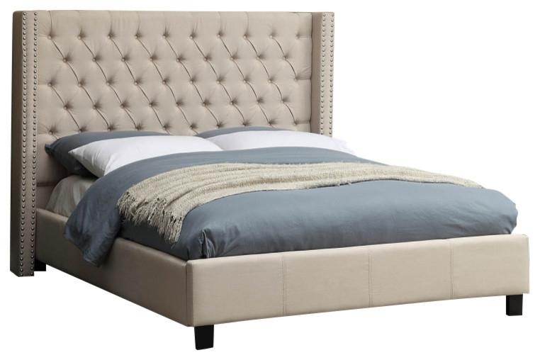 

    
Beige Linen Tufted Full Bed AshtonBeige-F Meridian Contemporary Modern

