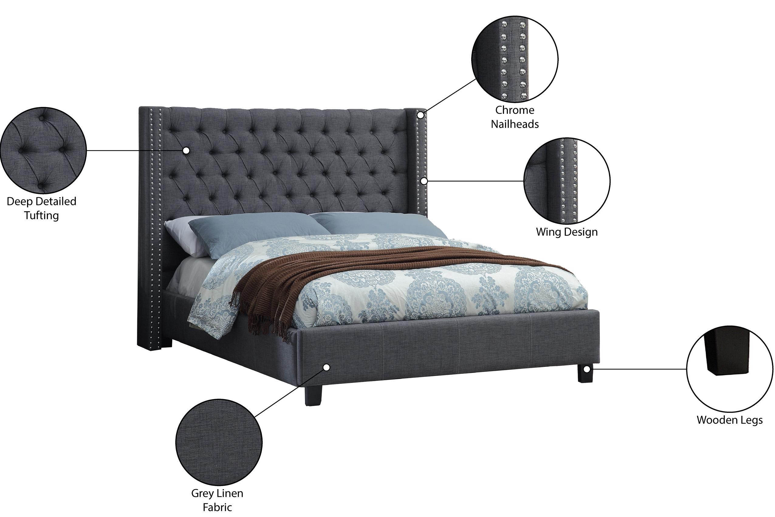 

    
AshtonGrey-F Meridian Furniture Platform Bed
