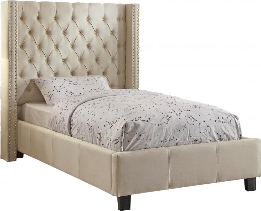 

    
AshtonBeige-T Meridian Furniture Platform Bed
