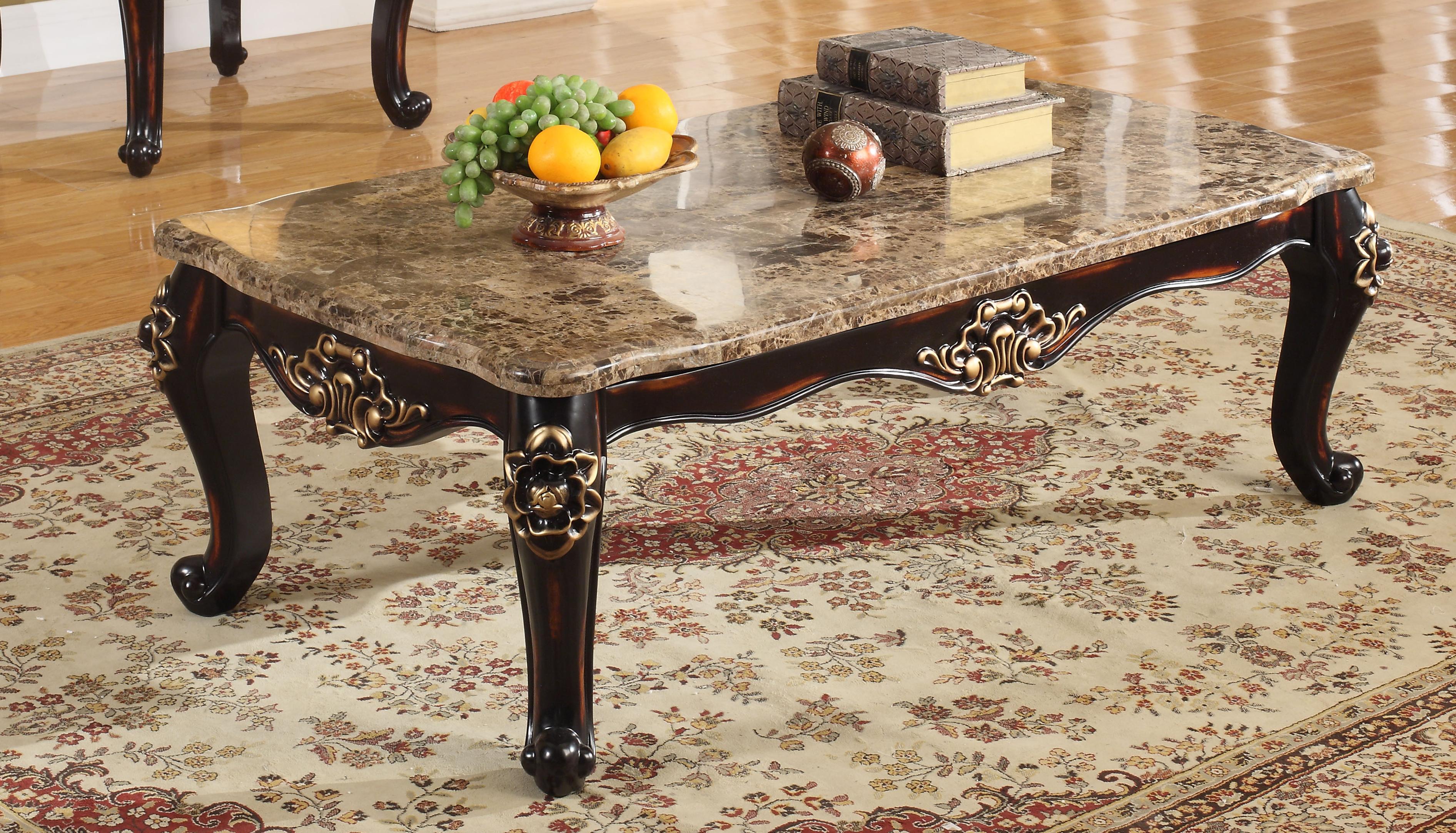 

    
Meridian Furniture 275 Barcelona Genuine Marble Tops Coffee Table Traditional
