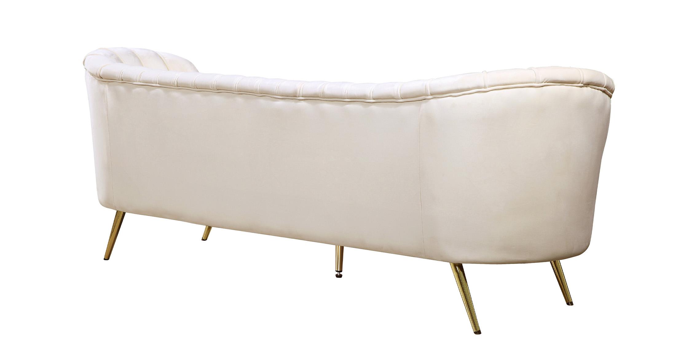 Contemporary, Modern Sofa Margo 622Cream-S 622Cream-S in Cream Velvet