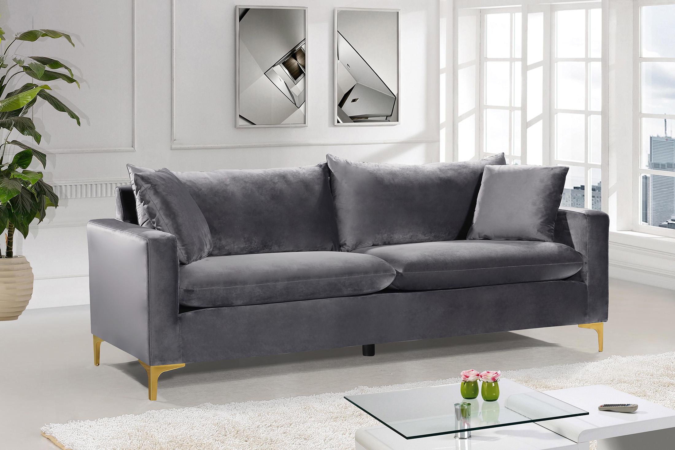 

    
633Grey-S-Set-2 Glam Grey Velvet Sofa Set 2Pcs 633Grey-S Naomi Meridian Modern Contemporary
