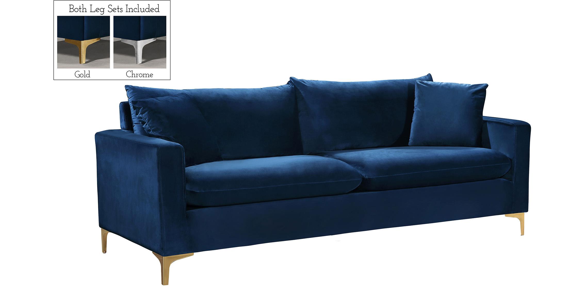 

        
Meridian Furniture Naomi 633Navy-S-Set-2 Sofa Set Navy blue Velvet 647899951060
