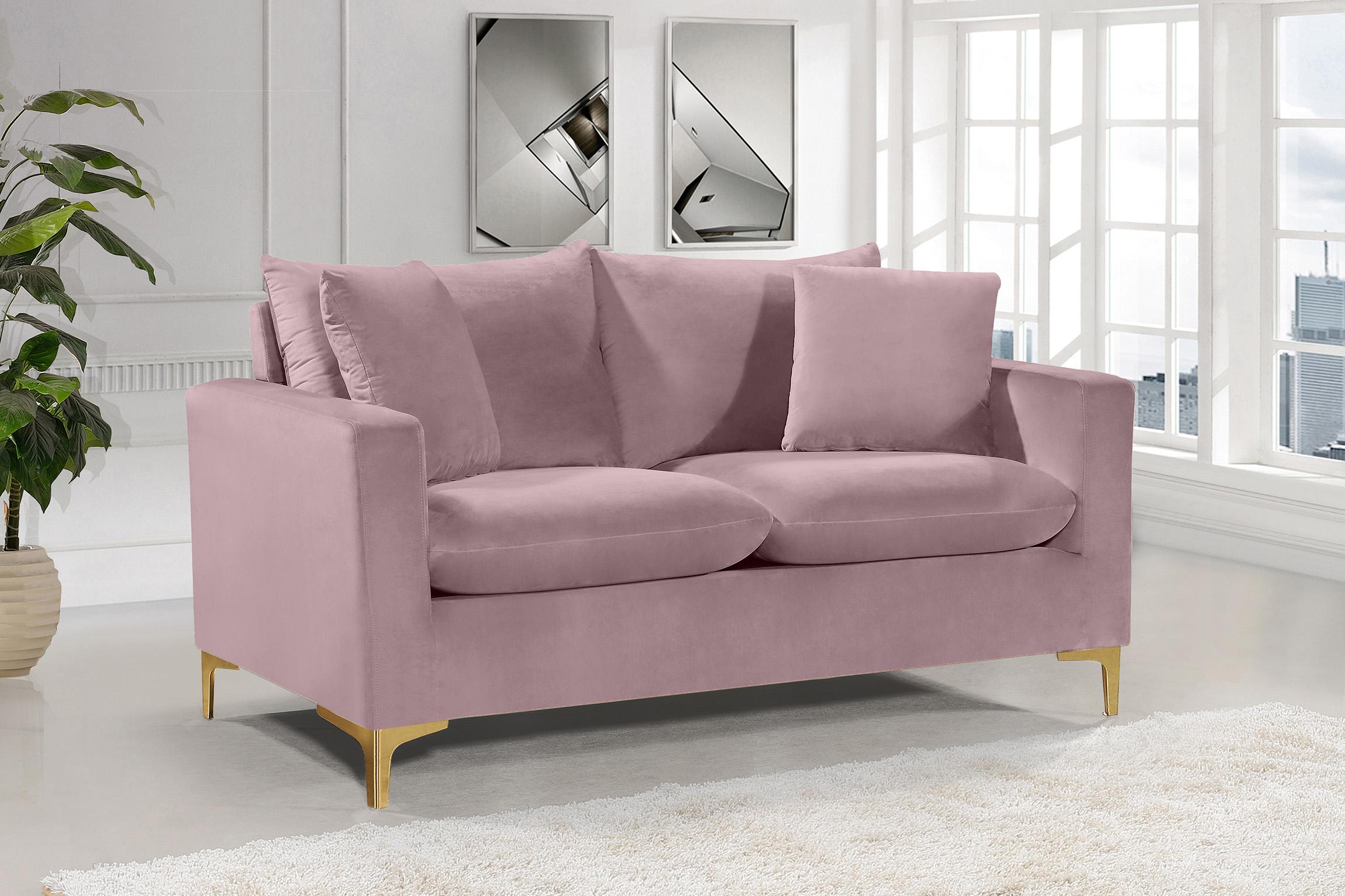 

    
633Pink-S-Set-3 Glam Pink Velvet Sofa Set 3Pcs 633Pink-S Naomi Meridian Modern Contemporary
