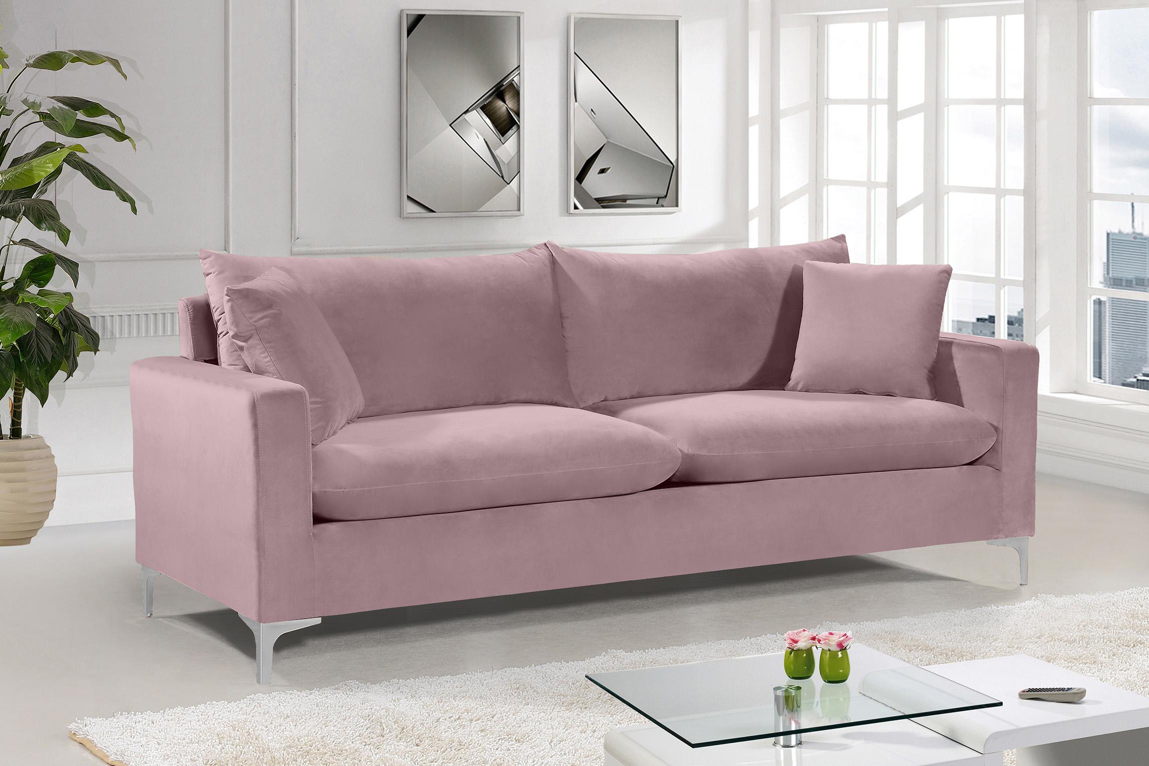 

    
Glam Pink Velvet Sofa Set 2Pcs 633Pink-S Naomi Meridian Modern Contemporary
