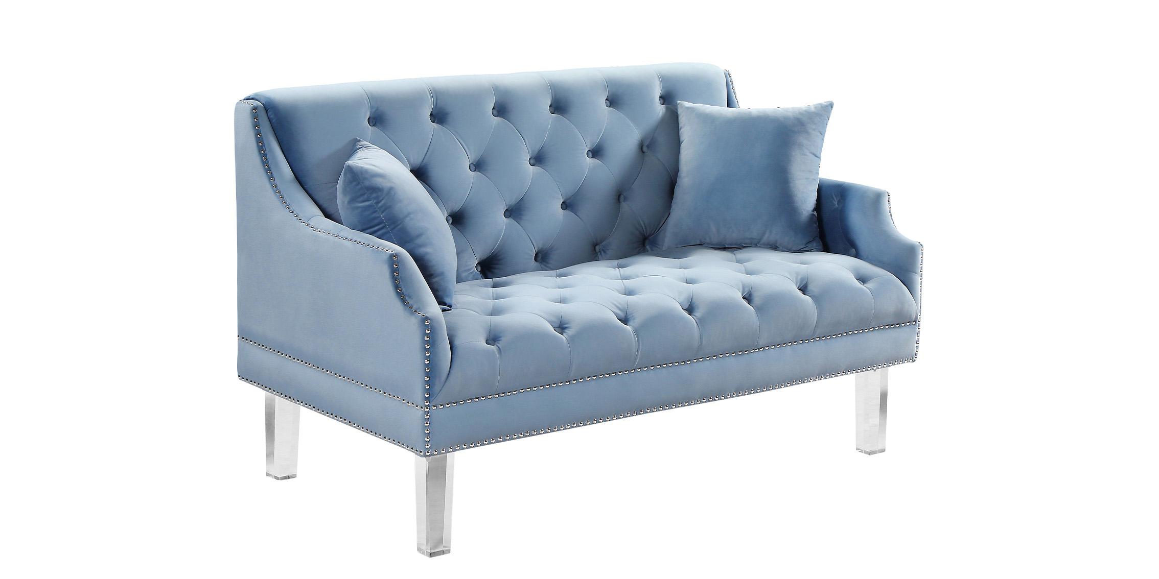 

    
635SkyBlu-Set-3 Sky Blue Velvet Button Tufting Sofa Set 3P Roxy 635SkyBlu Meridian Contemporary

