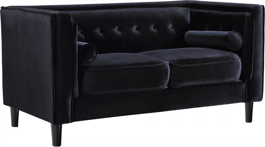 

        
Meridian Furniture 642 Taylor Sofa Loveseat Black Velvet 00647899951695
