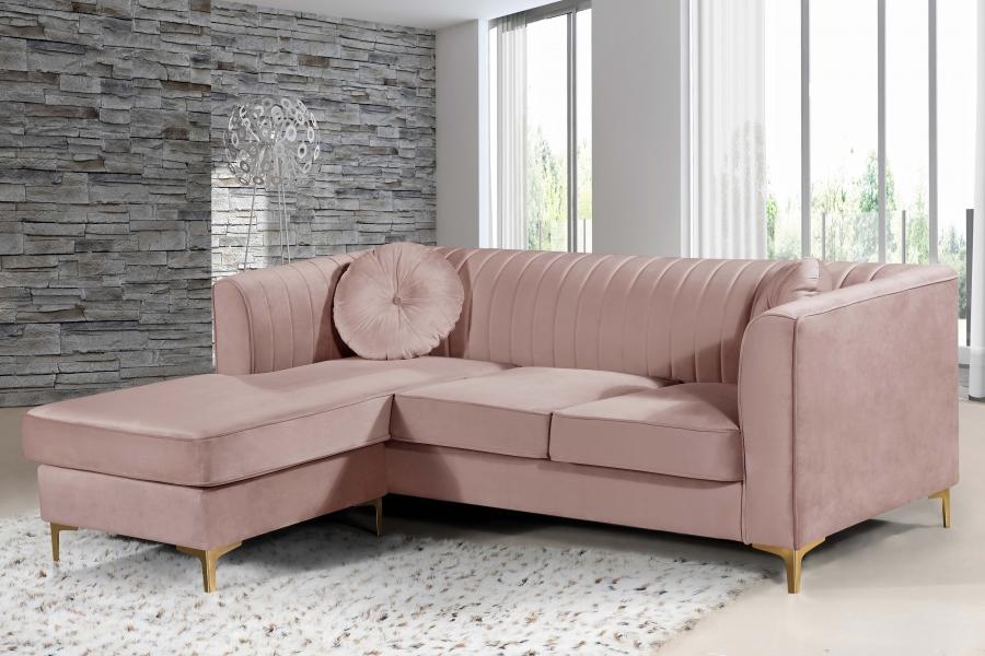

        
Meridian Furniture 660 Eliana Sectional Sofa Pink Velvet 647899949173
