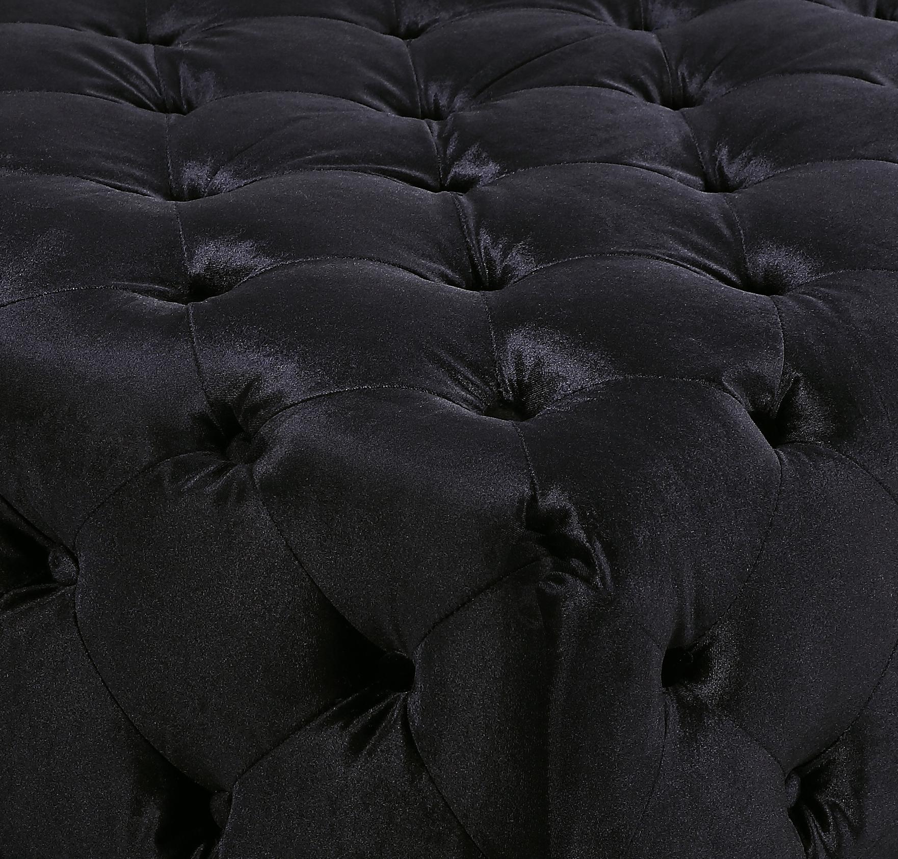 

    
Meridian Furniture 662 Chesterfield Ottoman in Black Velvet Contemporary
