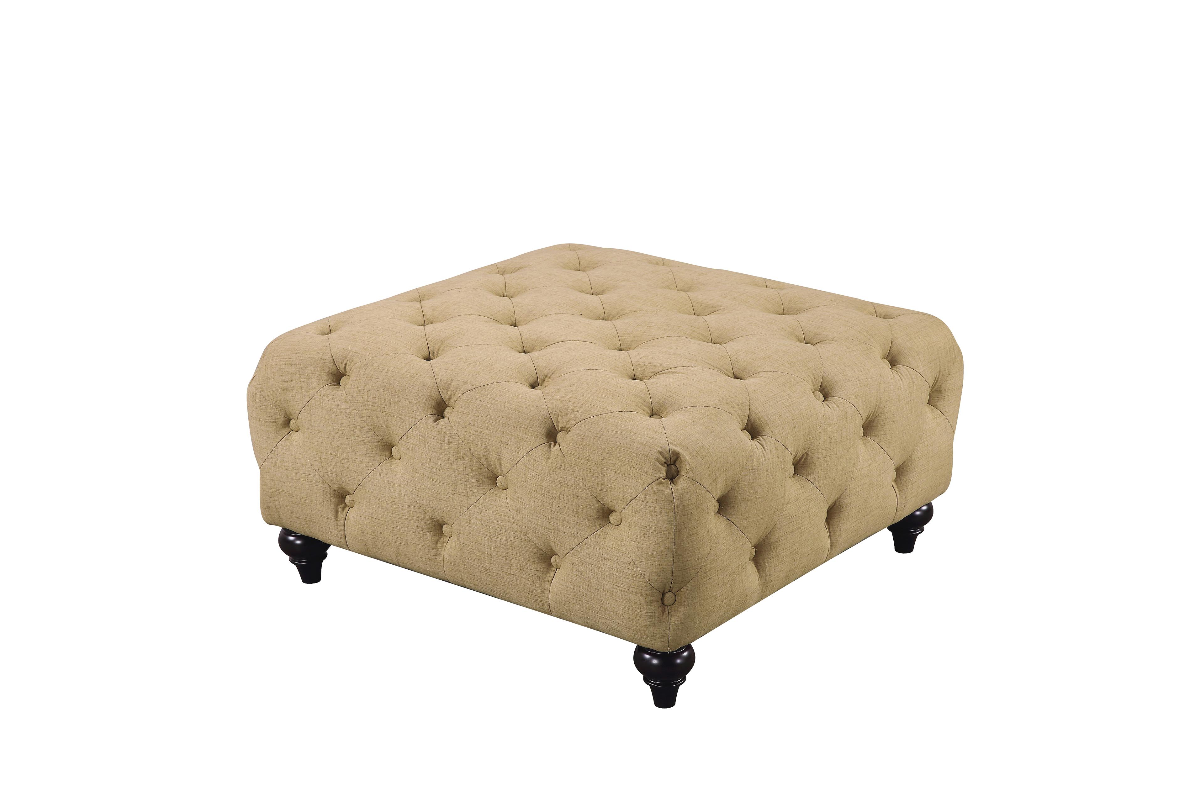 

    
Meridian Furniture  662 Chesterfield Ottoman in Sand Linen Fabric Contemporary
