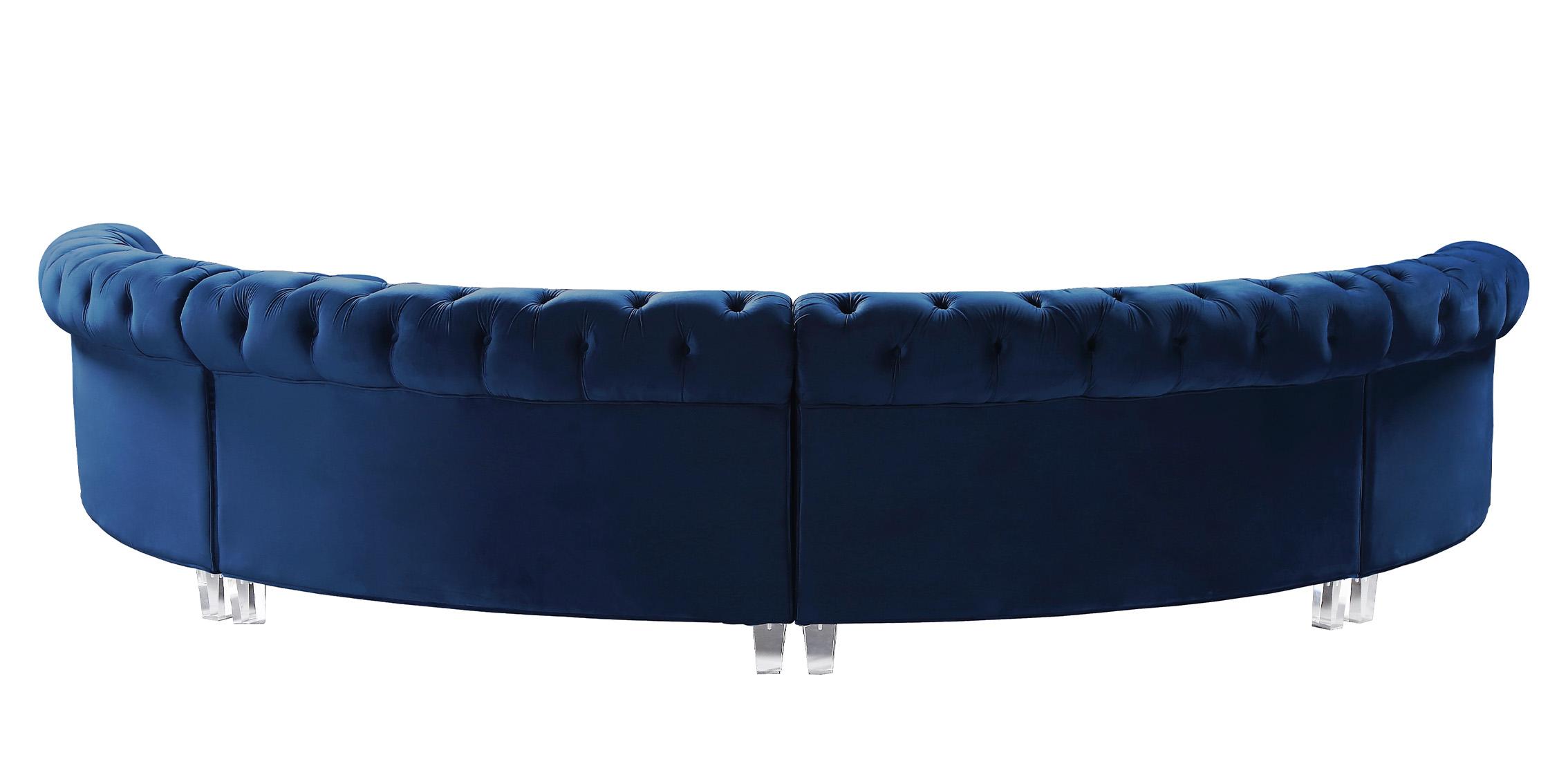

        
Meridian Furniture ANABELLA-697Navy-4 Sectional Sofa Blue Velvet 704831405866
