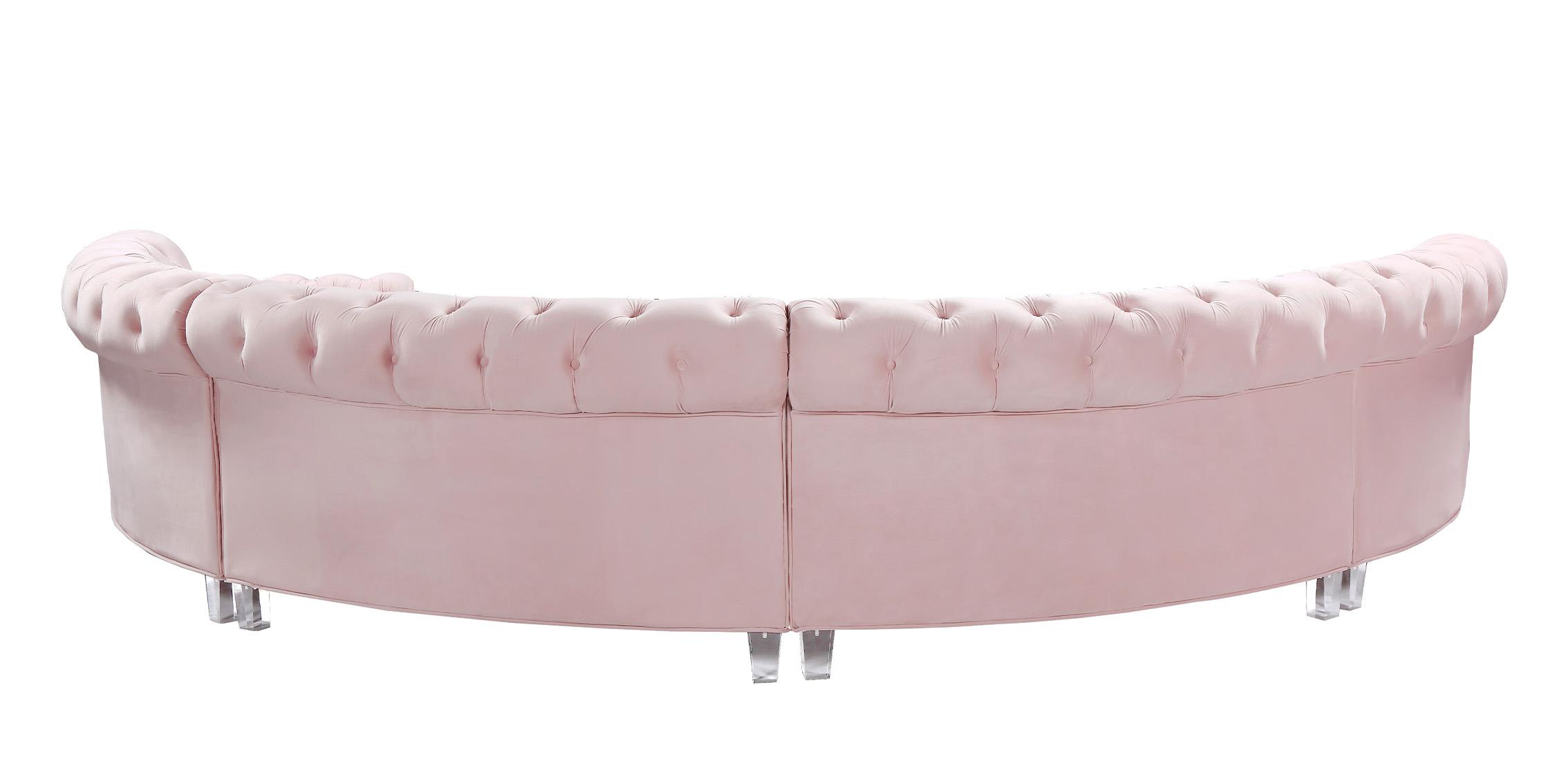 

        
Meridian Furniture ANABELLA 697Pink-4 Sectional Sofa Pink Velvet 704831405897
