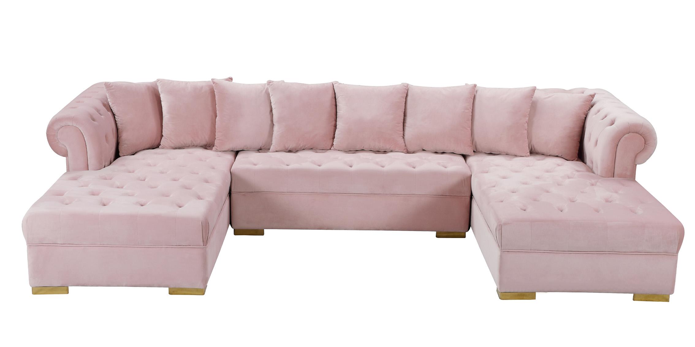 

    
Pink Velvet Tufted Sectional PRESLEY 698Pink Meridian Contemporary Modern
