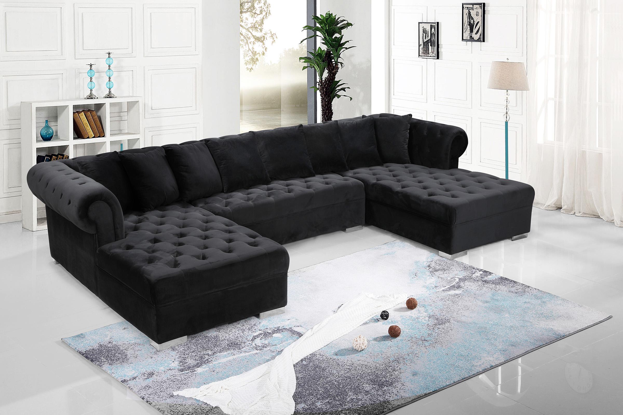 

    
698Black-Sectional Meridian Furniture Sectional Sofa
