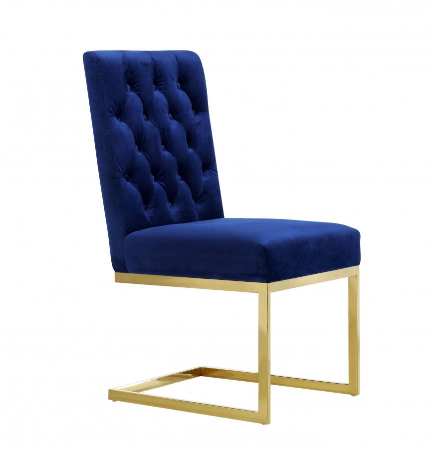 

        
Meridian Furniture Cameron 712Navy-C-Set-2 Dining Chair Set Navy Velvet 00647899944741

