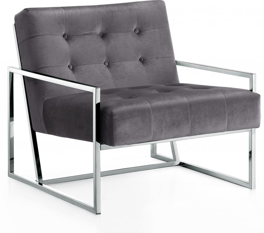 

        
Meridian Furniture Alexis 522Grey-Set-2 Accent Chair Set Gray Velvet 00647899947469
