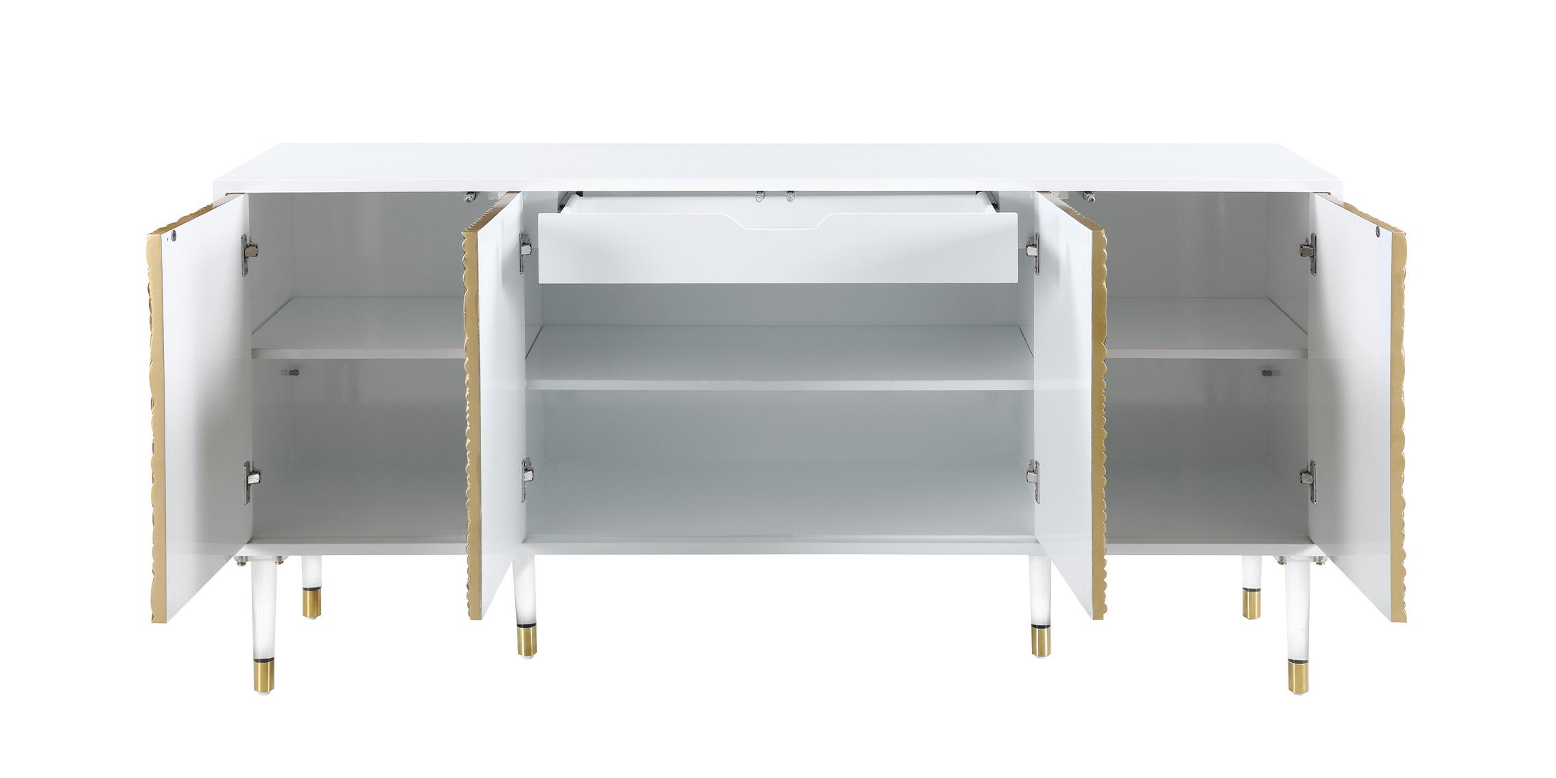 

        
Meridian Furniture BELLISSIMO 321 Buffet White/Gold Lacquer 704831405491
