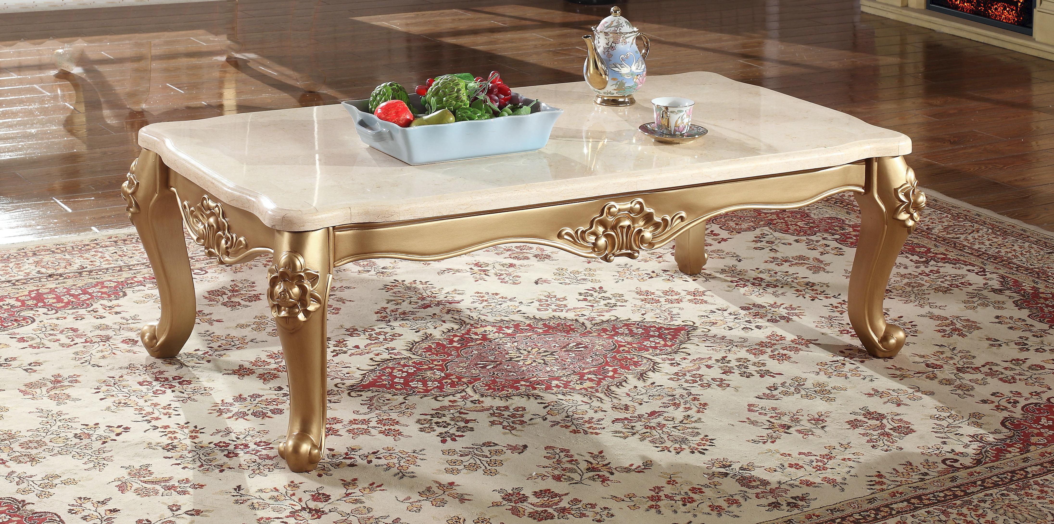 

    
Meridian Furniture 276 Bennito Genuine Marble Top Coffee Table in Rich Gold Traditional
