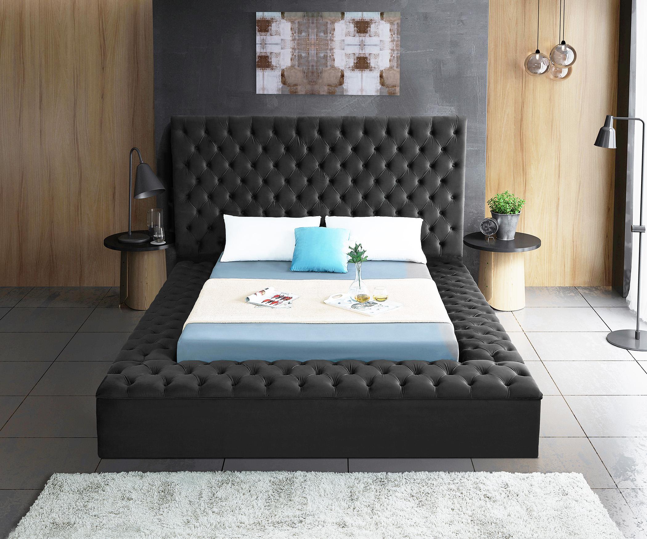 

    
BlissBlack-K-Bed Meridian Furniture Storage Bed

