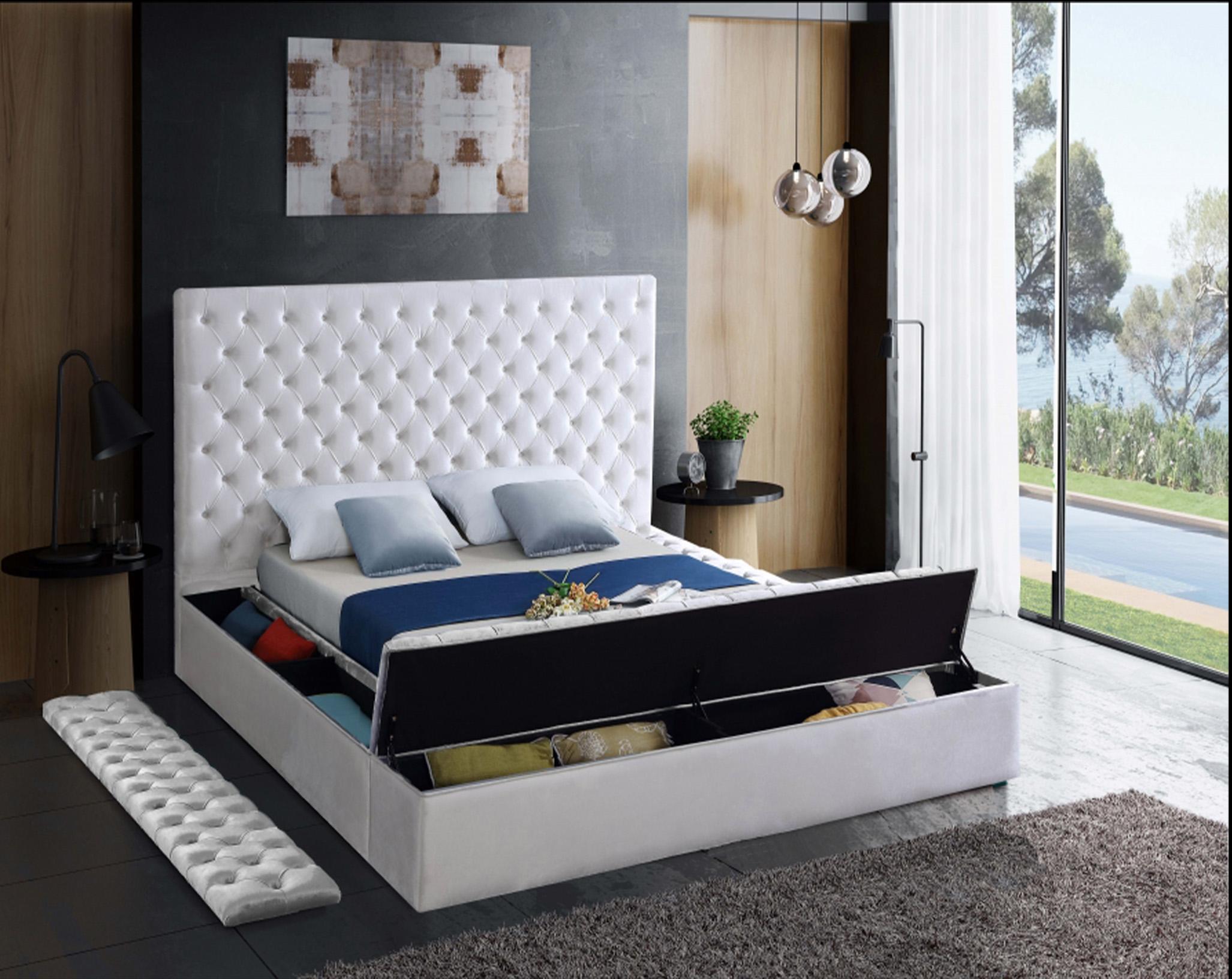 

    
BlissWhite-K Meridian Furniture Storage Bed
