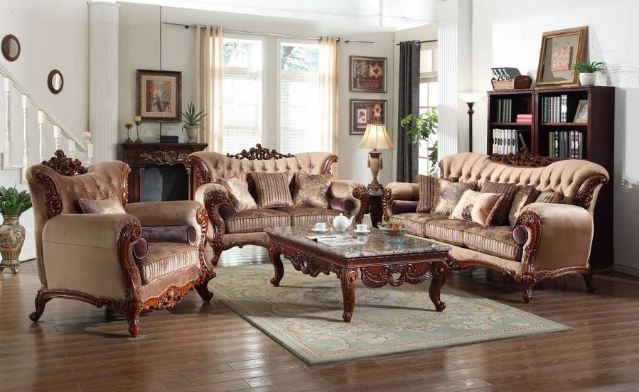 

    
Meridian Furniture Bordeaux Traditional Hand Crafted Living Room Set 2Pcs Classic
