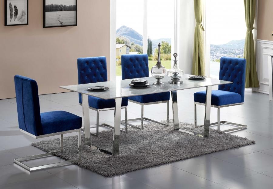 

    
Meridian Furniture Carlton 735-T Dining Table Chrome/Light Gray 735-T

