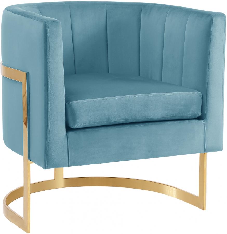 

    
Glam Aqua Velvet Accent Chair Carter 515Aqua Meridian Contemporary Modern
