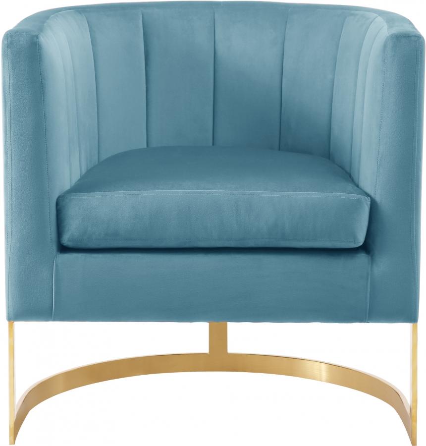 

    
Glam Aqua Velvet Accent Chair Carter 515Aqua Meridian Contemporary Modern
