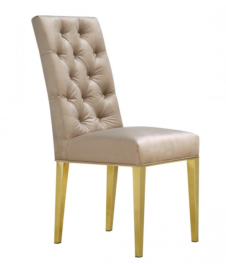 

        
Meridian Furniture Capri 716BE-C-Set-4 Dining Chair Set Beige Velvet 647899944826
