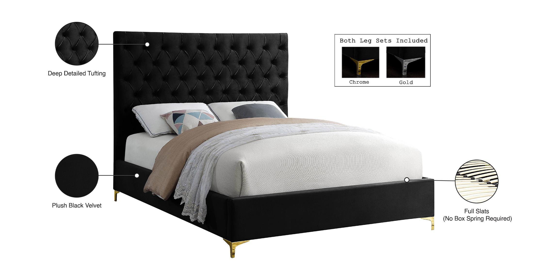 

    
CruzBlack-Q Meridian Furniture Platform Bed
