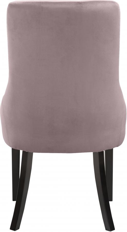 

    
Pink Velvet Dining Chair Set of 2 Meridian Furniture Demi
