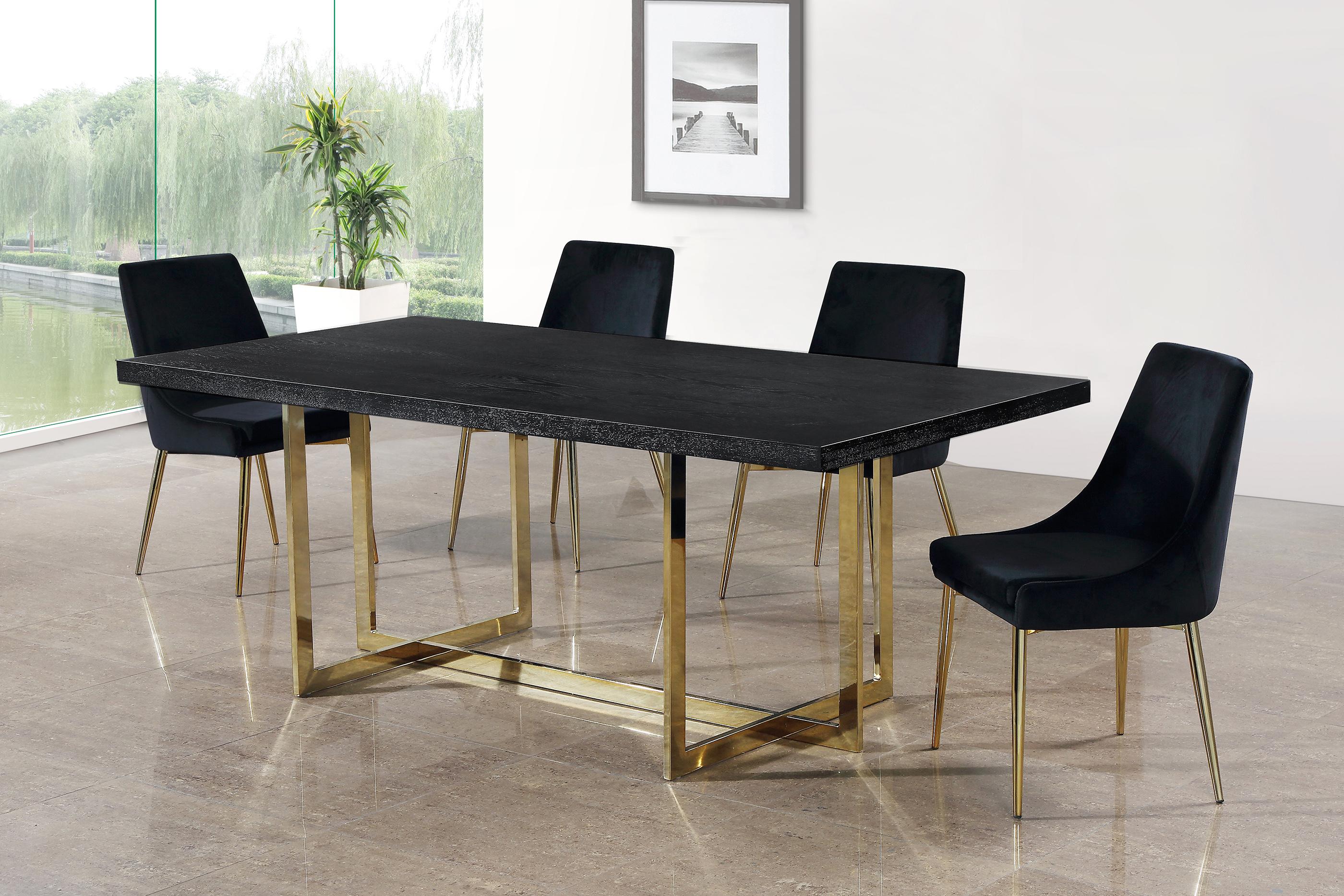 

    
Charcoal & Black Dining Table Set 7Pcs Elle 739-T-783Black-C Meridian Modern
