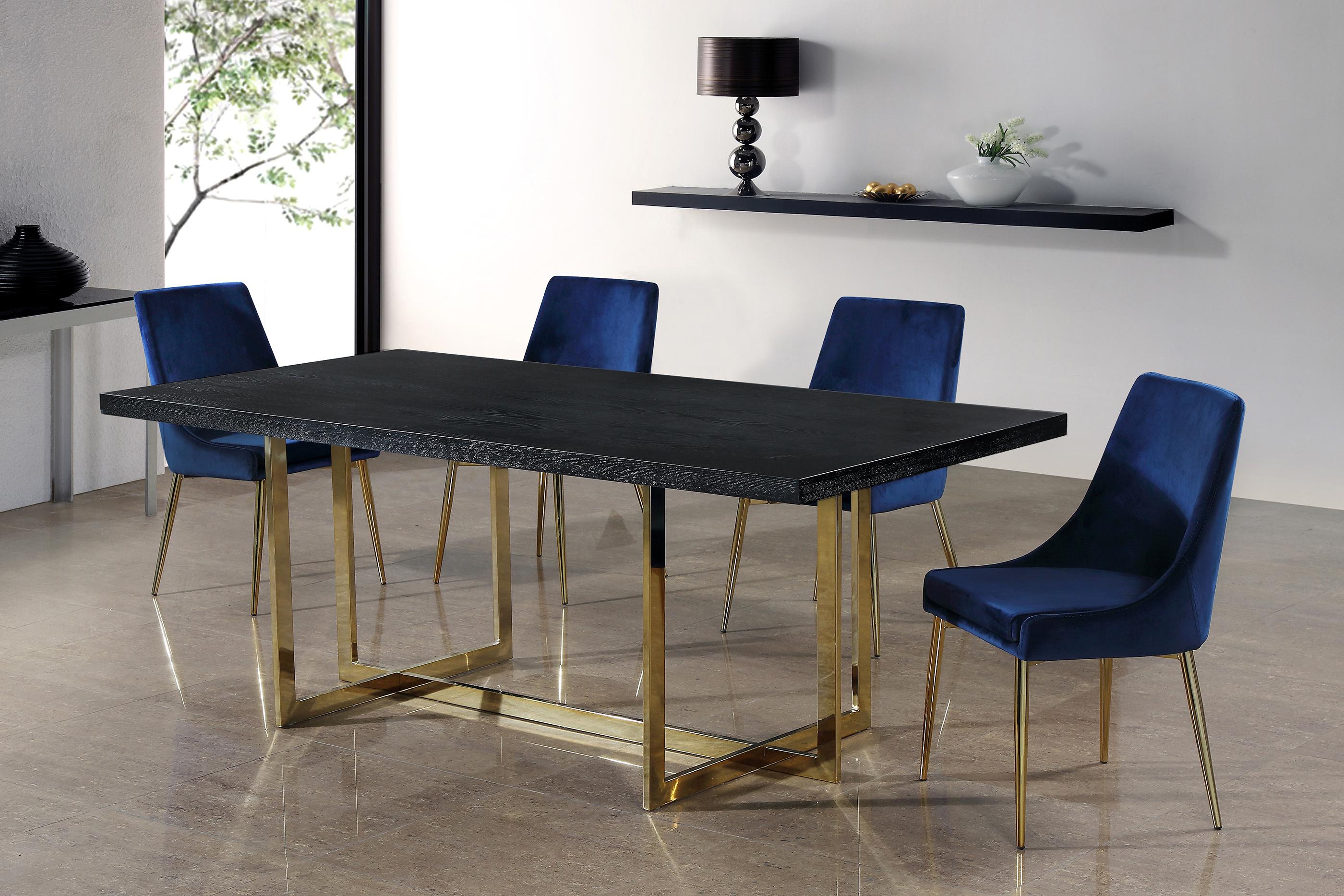 

    
Charcoal & Navy Dining Table Set 7Pcs Elle 739-T-783Navy-C Meridian Modern
