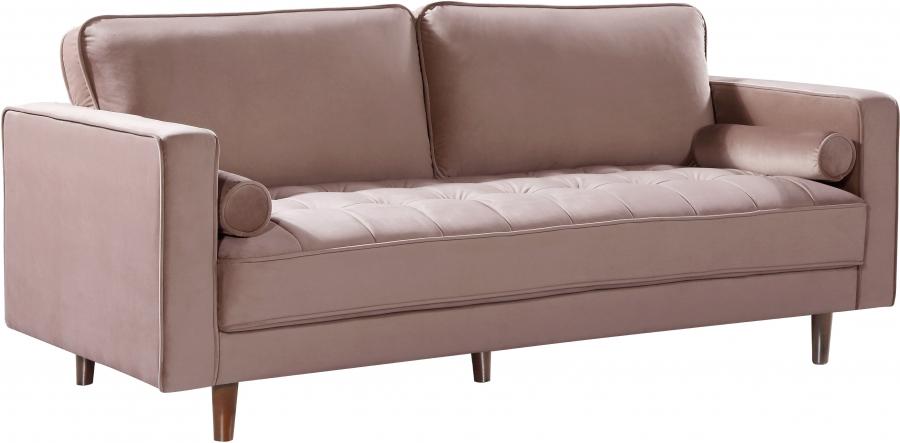 Traditional Sofa Emily 625Pink-S 625Pink-S in Pink Velvet