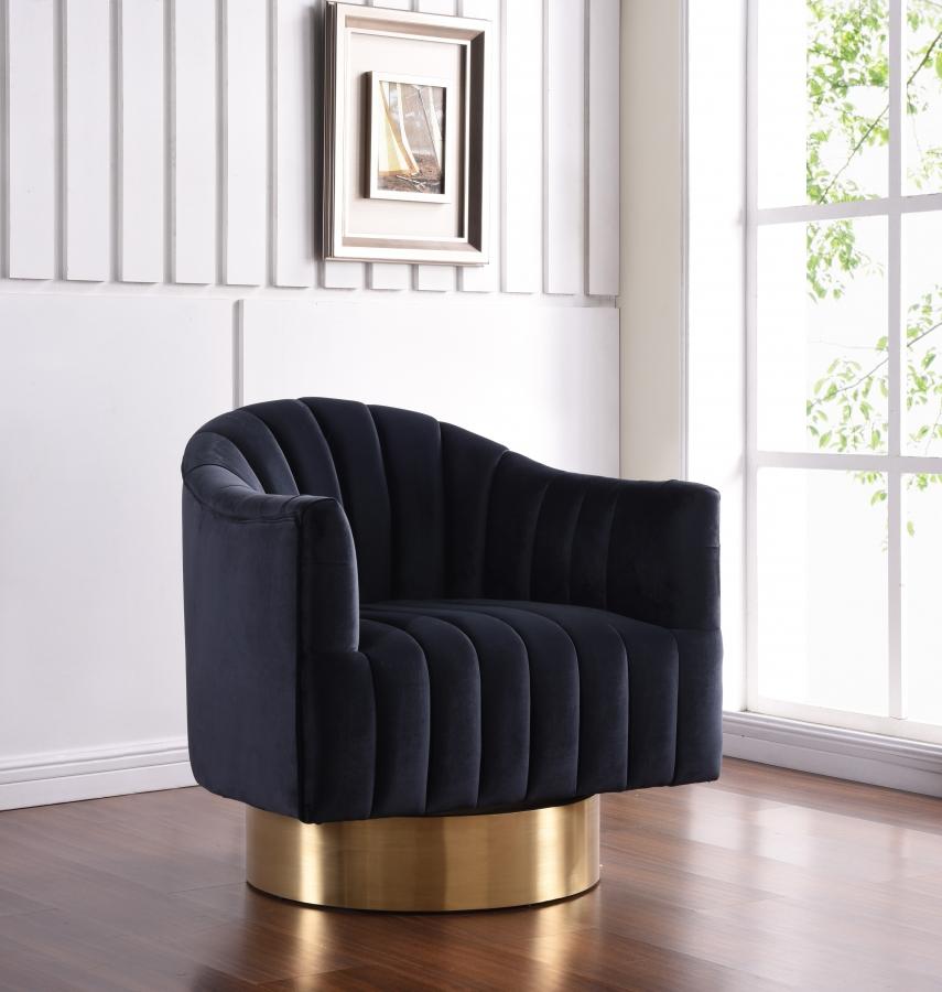 

        
Meridian Furniture Farrah 520Black Accent Chair Black Velvet 00647899947742
