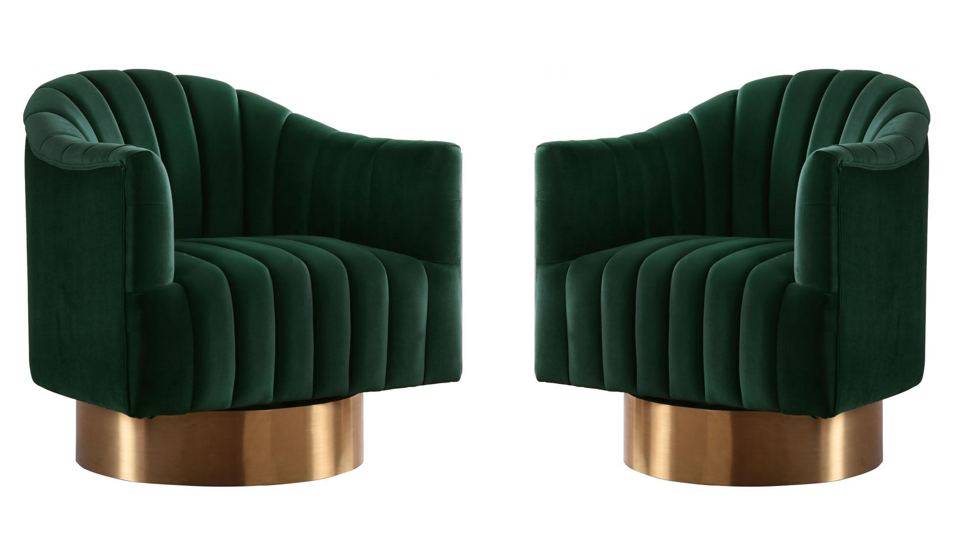 Meridian Furniture Farrah 520Green-Set-2 Accent Chair Set